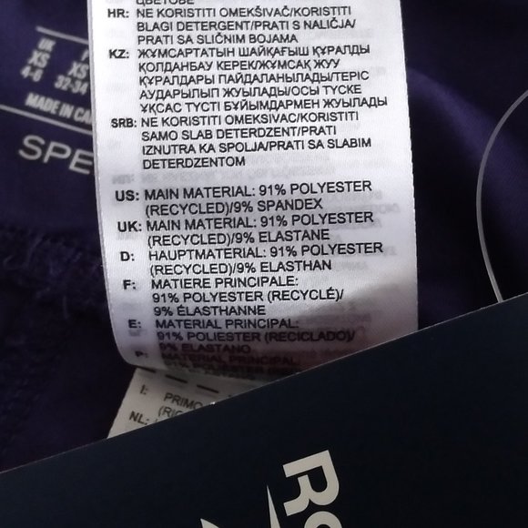 🆕Reebok Women's Training Essentials Workout Mesh Leggings, Dark Orchid, XS, NWT - Picture 11 of 12